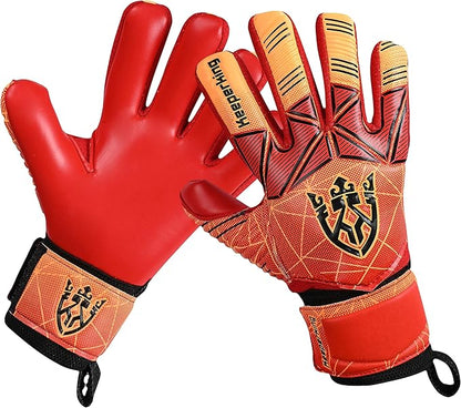 Soccer Goalie Goalkeeper Gloves for Kids Boys Youth & Adult,Latex Strong Grip Palms with Removable Finger Spines Protection Children Football Gloves for Training/Match(Sizes 5-10,6 Styles)