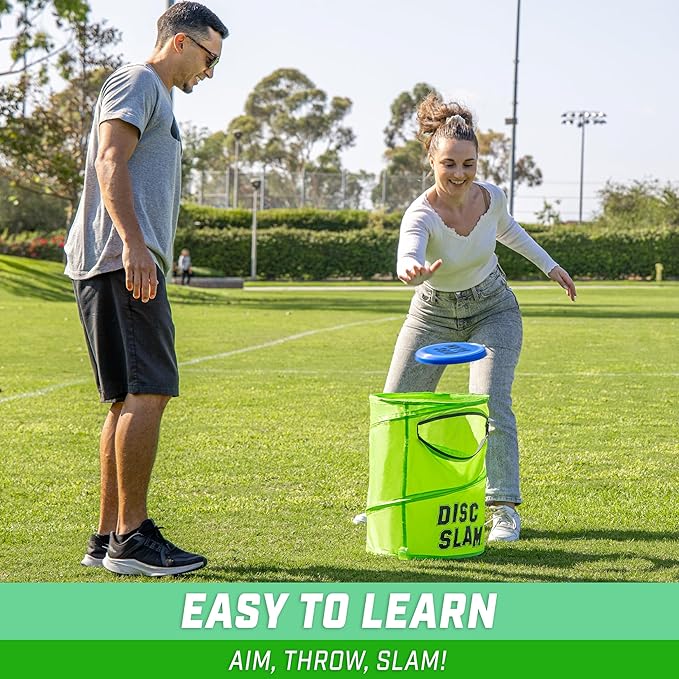 GoSports Disc Slam Game - Classic or PRO - Outdoor Disc Toss Yard and Beach Party Game