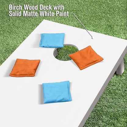 GoSports 4 ft x 2 ft Regulation Size Wooden Cornhole Boards Set - Includes Carrying Case and Over 100 Optional Bean Bag Colors