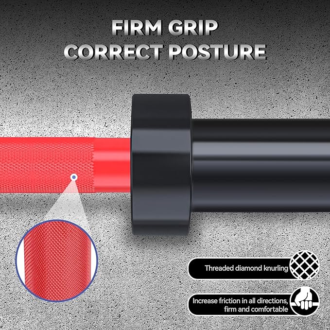 Barbell Bar for Weightlifting - 7FT Heavy Duty (1500LB/700LB), 4FT Short (500LB), 47" EZ Curl Bar - Fits 2" Standard Plates - Home Gym Strength Training