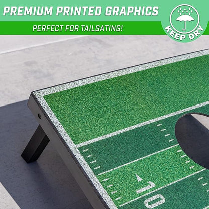 GoSports Portable Cornhole Sets, 8 Styles – Choose 4 x 2 ft or 3 x 2 ft - Boards Include 8 Bean Bags, Travel Case, and Game Rules