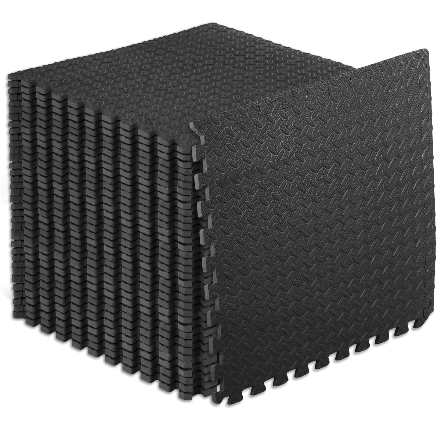 ProsourceFit Exercise Puzzle Mat ½-inch, EVA Interlocking Foam Floor Tiles for Home Gym, Workout