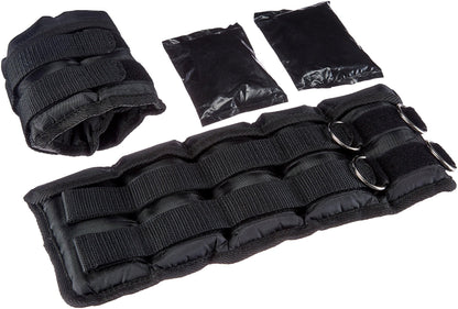 Amazon Basics Adjustable Ankle Weights for Men & Women,10 lb Set (5 lb Each), for Workouts