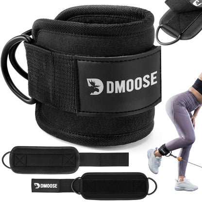 DMoose Ankle Strap for Cable Machine Attachments - Gym Ankle Cuff for Kickbacks, Glute Workouts