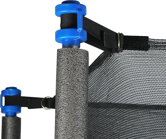 Trampoline Replacement Safety Enclosure Net for 6 Straight Poles Round Frame Trampolines, Breathable and Weather-Resistant Trampoline Net with Adjustable Straps (Net Only)