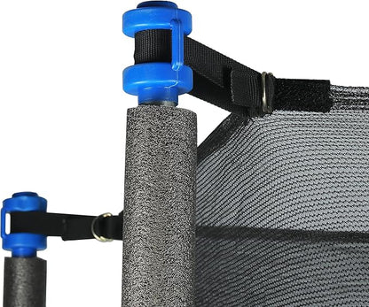 Trampoline Replacement Safety Enclosure Net for 6 Straight Poles Round Frame Trampolines, Breathable and Weather-Resistant Trampoline Net with Adjustable Straps (Net Only)