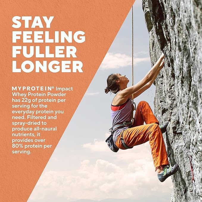 Myprotein Impact Whey Protein Powder, 2.2 Lbs (32 Servings) Chocolate Brownie, 22g Protein & 5g BCAA Per Serving, Protein Shake for Superior Performance, Muscle Strength & Recovery, Gluten Free