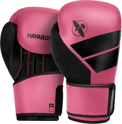 Hayabusa S4 PU Leather Boxing Gloves for Men, Women & Kids, 10oz, 12oz, 14oz, 16oz, Training, Sparring, Kickboxing, Fighting Sports, Taekwondo, MMA, Muay Thai & Arts