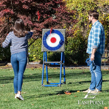 EastPoint Original Axe Throwing Game Set – Steel Frame Target for Indoor and Outdoor Use