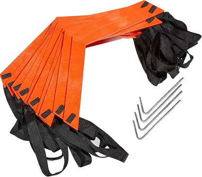 JAWKU Speed and Agility Ladder, Extra Long 21-Foot with 15-Rungs to Improve Balance, Acceleration, Lateral Speed, Change of Direction, and Body Control