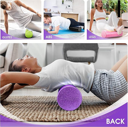 Yes4All High-Density EPP Round Back Roller Foam, Exercise Foam Roller for Yoga, Pilates & Stretching - 12, 18, 24, 36 inch