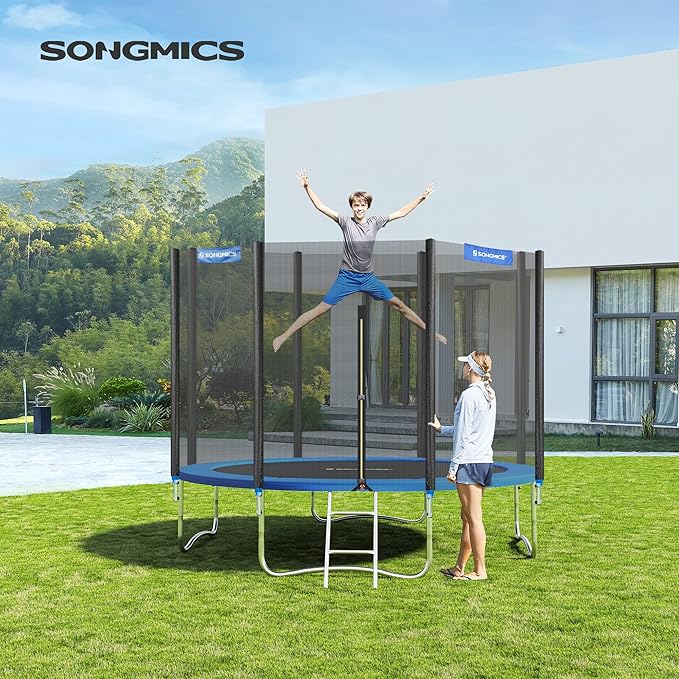 SONGMICS Trampoline Pad, 8ft 10ft 12ft 14ft 15ft Replacement Trampoline Safety Pad, Spring Cover