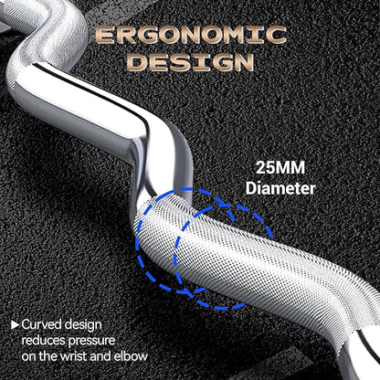 Barbell Bar for Weightlifting - 7FT Heavy Duty (1500LB/700LB), 4FT Short (500LB), 47" EZ Curl Bar - Fits 2" Standard Plates - Home Gym Strength Training
