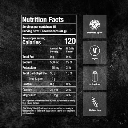 Precision Fuel PF 60 Carb & Electrolyte Drink Mix Powder for Hydration & Energy - Endurance Sports Nutrition, Vegan, Hypotonic - 60g Carb, 1000mg Sodium per Litre - Mild Citrus Flavor, 2-Pack