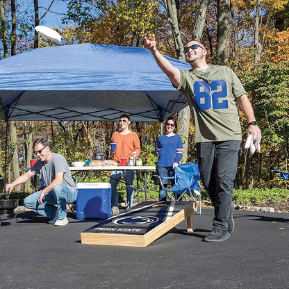 Wild Sports NCAA College 2' x 4' Wood Direct Print Tournament Cornhole Set, 8 Bean Bags, Vintage Triange Design - Tailgate, Outdoor, Backyard
