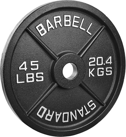 Professional-Grade Cast Iron Weight Plates | Dual-Hole Weight Plates with 2-Inch Bore | Ideal for Strength Training and Weightlifting | Multiple Weight Options Available