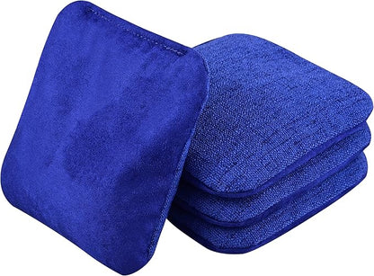 Professional Dual Sided Cornhole Bags- 16 oz 6x6 w/Premium Resin Fill - Official Tournament Slide/Stick Pro Bean Bags - Regulation/Approved