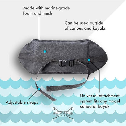 Lumbar Cushioned Seat Pad, Gel Seat Pad for Kayaks, Portable Seat Cushion for Outdoor Watersports and Recreation - Cascade Creek (Lumbar)