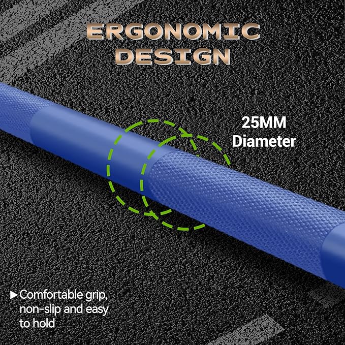 Barbell Bar for Weightlifting - 7FT Heavy Duty (1500LB/700LB), 4FT Short (500LB), 47" EZ Curl Bar - Fits 2" Standard Plates - Home Gym Strength Training