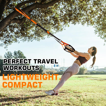 Home Resistance Training Kit, Suspension Trainer Straps with Adjustable Extension, Door Anchor, and