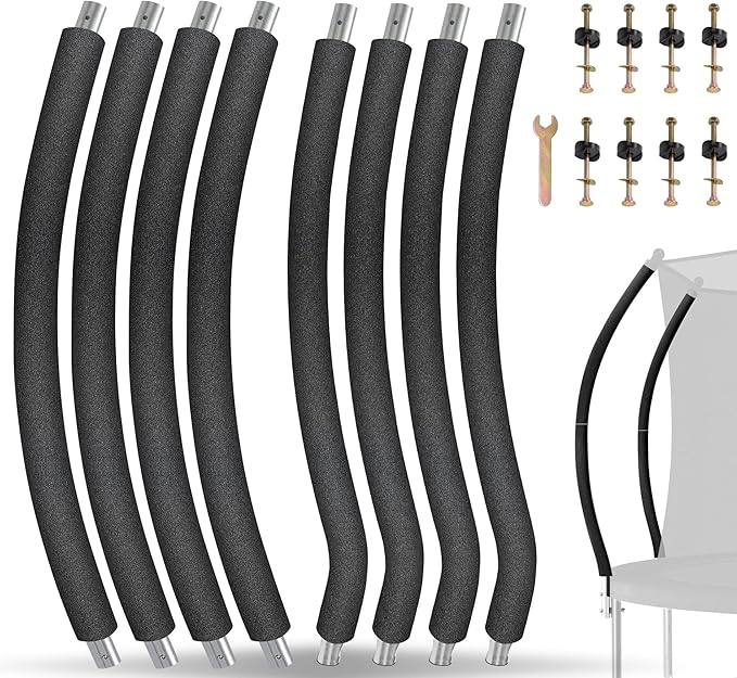 Trampoline Poles Replacement for Skywalker Or Jumpzylla,Galvanized Trampoline Enclosure Pole for Skywalker or Jumpzylla,Replace Parts#4201 4202 4135 OR for Jumpzylla 8ft 10ft&12ft 14ft