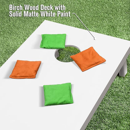 GoSports 4 ft x 2 ft Regulation Size Wooden Cornhole Boards Set - Includes Carrying Case and Over 100 Optional Bean Bag Colors