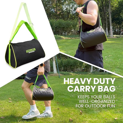 100mm Bocce Ball Set Regulation Size and Weight for Lawn, Beach Bocci Game for 2-8 Players (Red and Green)