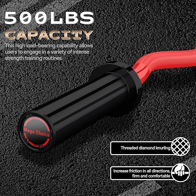 Barbell Bar for Weightlifting - 7FT Heavy Duty (1500LB/700LB), 4FT Short (500LB), 47" EZ Curl Bar - Fits 2" Standard Plates - Home Gym Strength Training