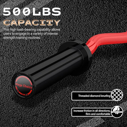 Barbell Bar for Weightlifting - 7FT Heavy Duty (1500LB/700LB), 4FT Short (500LB), 47" EZ Curl Bar - Fits 2" Standard Plates - Home Gym Strength Training