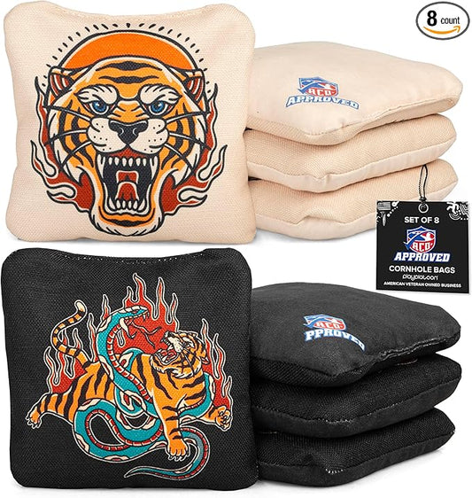 Play Platoon Cornhole Bags Set of 8 Regulation Professional Corn Hole Bean Bags ACO Approved