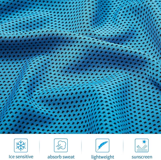 Honoson Cooling Towel Bulk - Neck & Face Cool Chilly Towels Microfiber Breathable Sport Sweat Rag for Gym, Yoga, Travel, Camping, Running, Outdoor