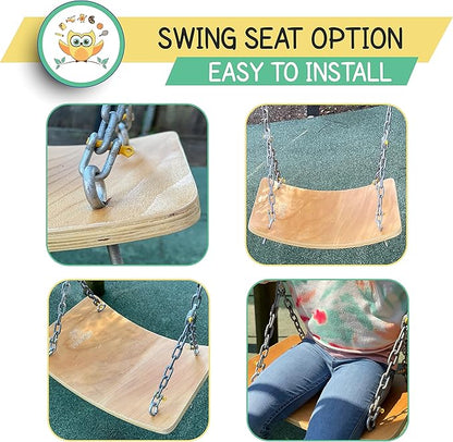 Balance Board - Wooden Wobble Board for Kids - Compact Balancing Trainer - Poplar Core - Eco-Coating - Sensory Motor Development - Core Strengthening - 17x12x3", Up to 480 lbs Capacity