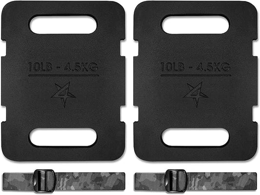 Yes4All Adjustable Ruck Weight with Straps for Rucking, Swings, Squat & Strength Training - Multiple Weights: 10LB to 40LB