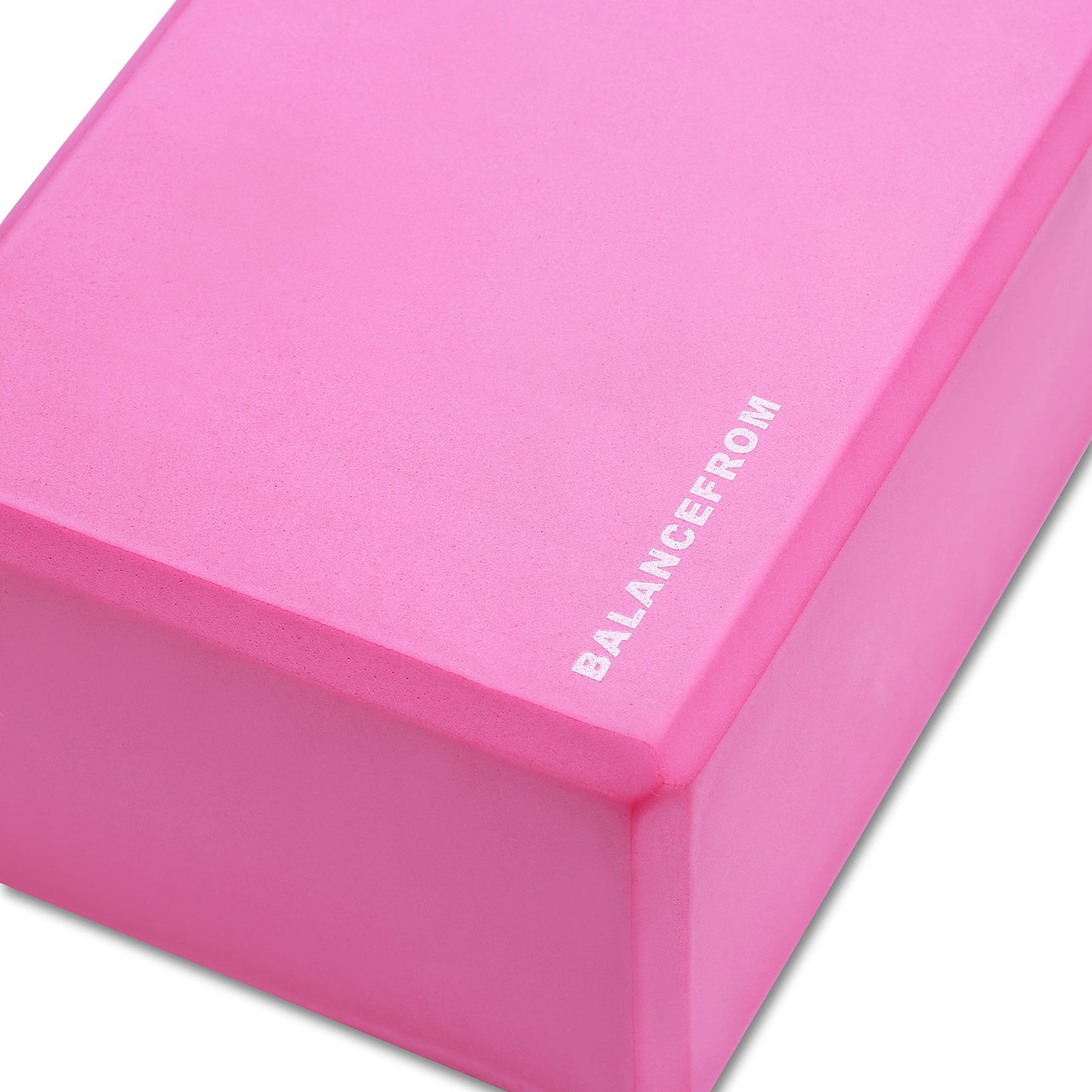 Fitvids Set of 2 High Density Yoga Blocks, 9"x6"x4" Each, Pair (Pink)
