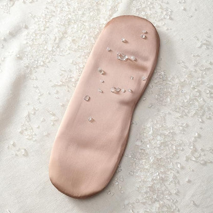 Weighted Eye Pillow for Relaxation, Sleeping, Yoga, SPA and Travelling, 100% Natural Clear Quartz,Cooling Eye Pillow, Reusable and Good Relaxation Gift for Women