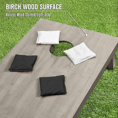GoSports 4 ft x 2 ft Regulation Size Wooden Cornhole Boards Set - Includes Carrying Case and Bean Bags (Choose Your Colors) Over 100 Color Combinations