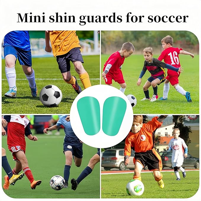 2 Pairs Mini Shin Guards Youth Soccer Tiny Shin Protective Pads Small Shin Guards Miniature Shin Pads Professional Protection for Soccer Players Kids Teenagers