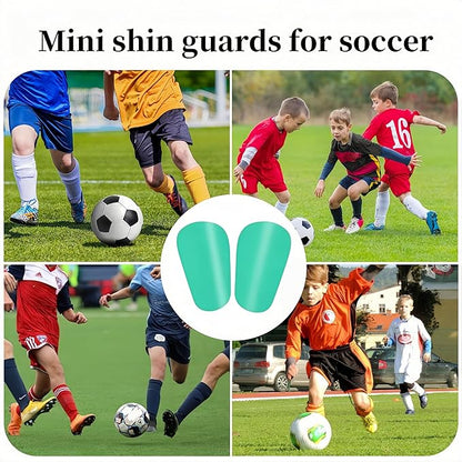 2 Pairs Mini Shin Guards Youth Soccer Tiny Shin Protective Pads Small Shin Guards Miniature Shin Pads Professional Protection for Soccer Players Kids Teenagers