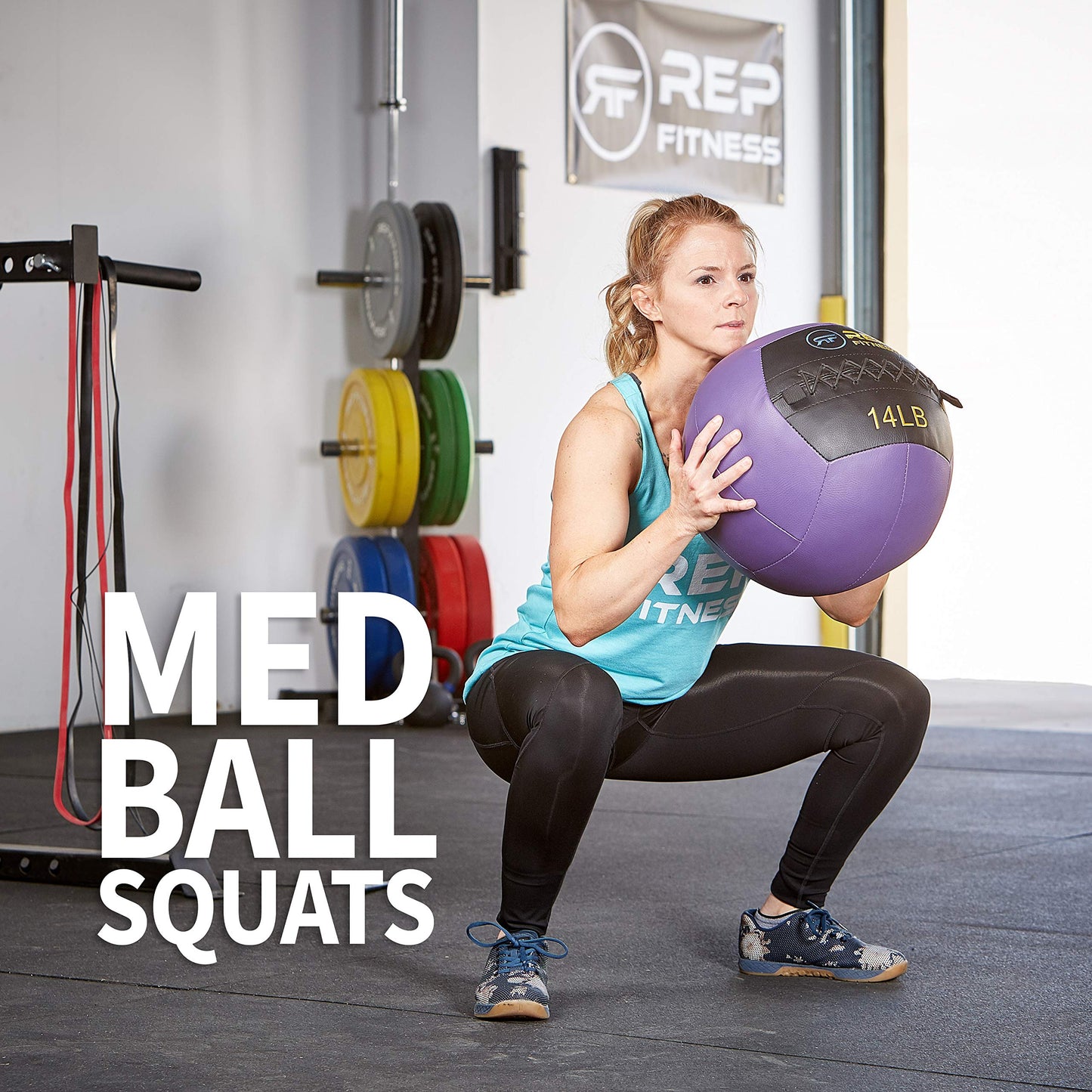 REP Weighted Slam Balls for Home Gym Fitness | 4 lb Soft Textured Medicine Ball Options | Heavy