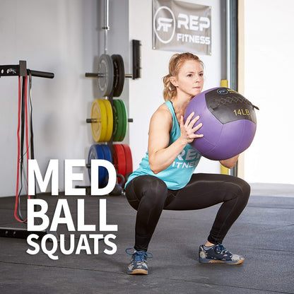 REP Weighted Slam Balls for Home Gym Fitness | 4 lb Soft Textured Medicine Ball Options | Heavy