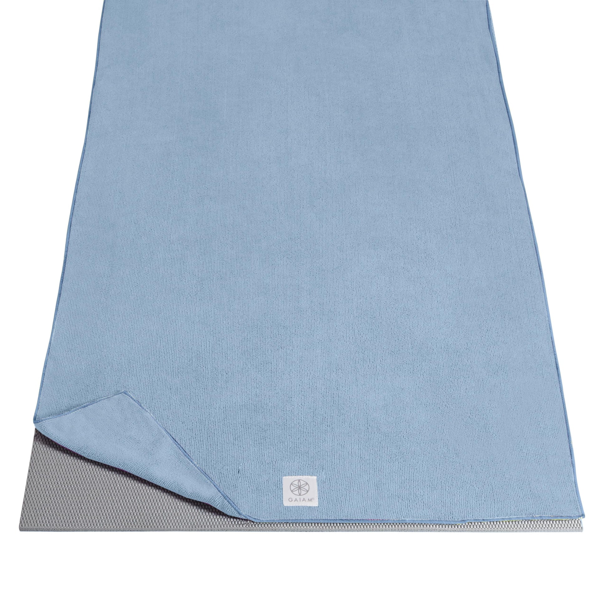 Gaiam Yoga Mat Towel, Non-Slip Microfiber (Black)