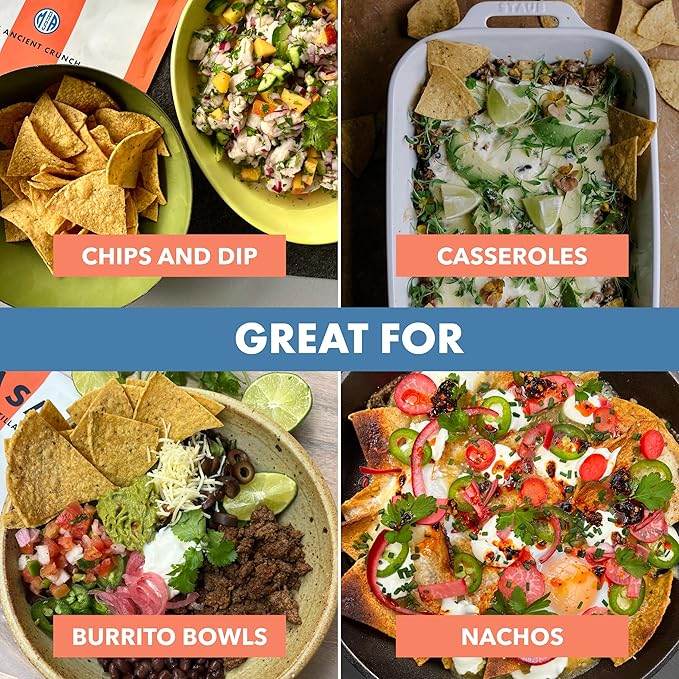 MASA CHIPS - Tortilla Chips Snack Pack - Seed Oil Free, Naturally Grown Corn Chips - Low Carb Snacks - Made with Grass Fed Tallow & Sea Salt - 2 Pack, 5 Ounce Each