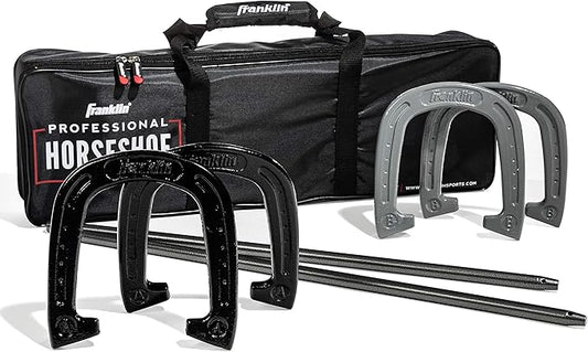Franklin Sports Horseshoes Sets - Metal Horseshoe Game Sets for Adults + Kids - Official Weight