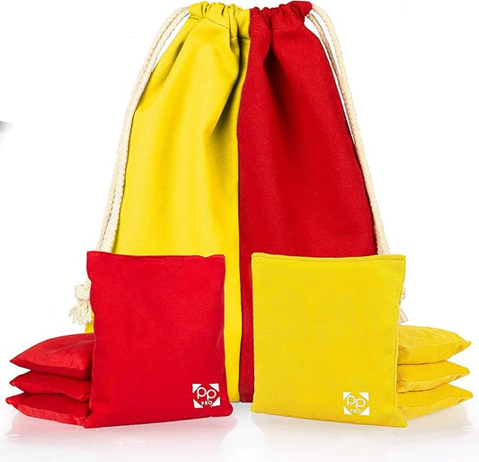 Professional Cornhole Bags - Set of 8 Regulation All Weather Double Sided - Sticky Side/Slick Side