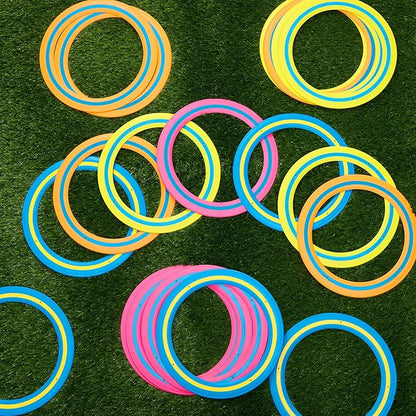 Jenaai 20 Pcs Flying Disc for Kids 10 Inch Flying Ring Adults Pool Disc for Family Outdoor Beach Lawn Backyard Garden Sport Playing Toss Game Gift