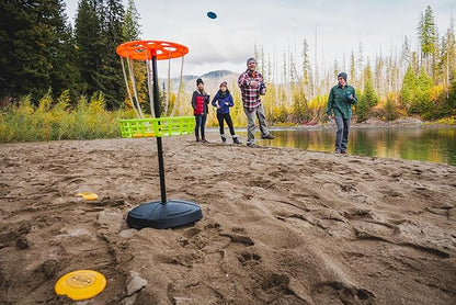 Outside Inside Freestyle Mini Disc Golf Game – Portable Mini Disc Golf Set with Collapsible Target, 8 Discs & Carry Bag – Ideal for Camping, Backyard Fun, and Travel-Friendly Entertainment