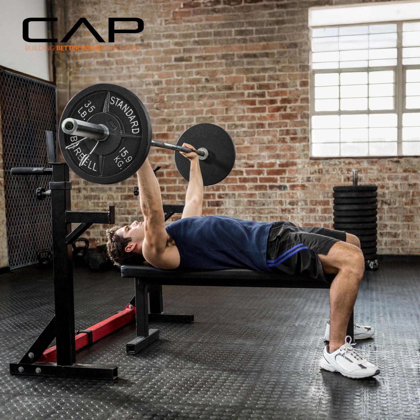 CAP 28lb 6ft Olympic Barbell, Chrome, Strength Training
