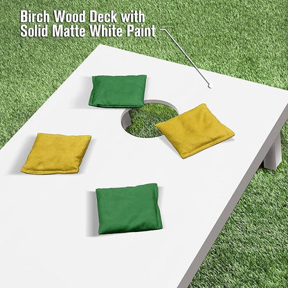 GoSports 4 ft x 2 ft Regulation Size Wooden Cornhole Boards Set - Includes Carrying Case and Over 100 Optional Bean Bag Colors