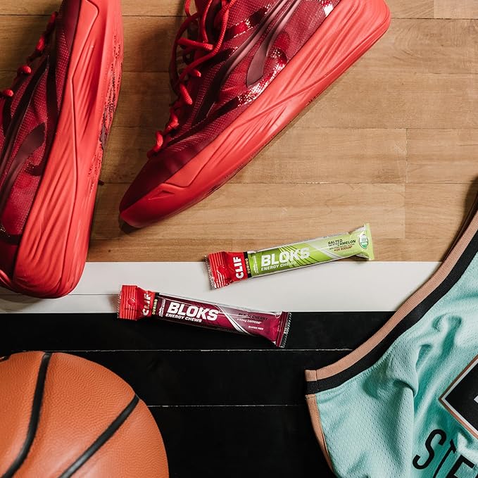 CLIF BLOKS - Mountain Berry Flavor - Energy Chews - Non-GMO - Plant Based - Fast Fuel for Cycling and Running - Quick Carbohydrates and Electrolytes - 2.12 oz. (18 Count)