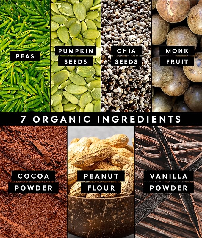 Truvani Vegan Pea Protein Powder | Chocolate Peanut Butter | 20g Organic Plant Based Protein | 10 Servings | Keto | Gluten & Dairy Free | Low Carb | No Added Sugar